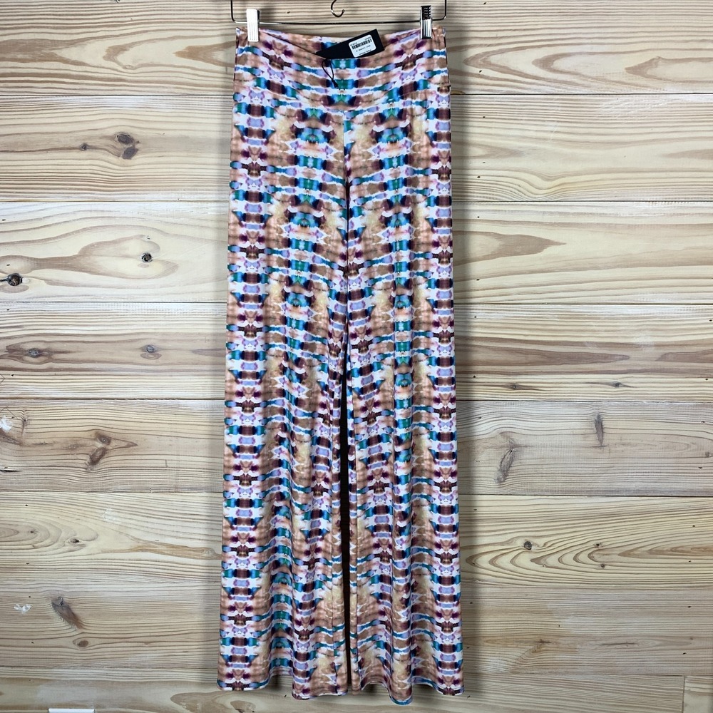Deborah Viereck Pretty Please Pants Womens Medium Flare‎ Wide Leg Stretch $108